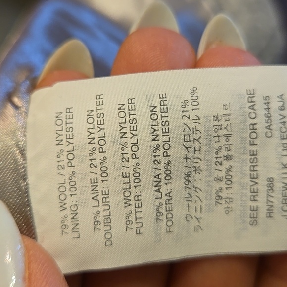 J. Crew Stadium Cloth Nello Gori Light Gray Women's Wool Coat NWOT - Picture 15 of 16